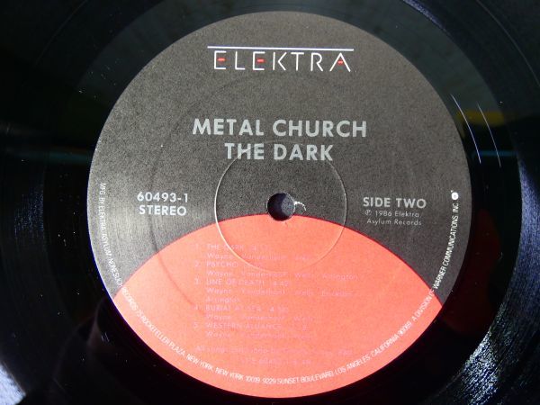 S) ●(R-14) METAL CHURCH 「 THE DARK 」 LPレコード US盤 9 60493-1@80_画像5