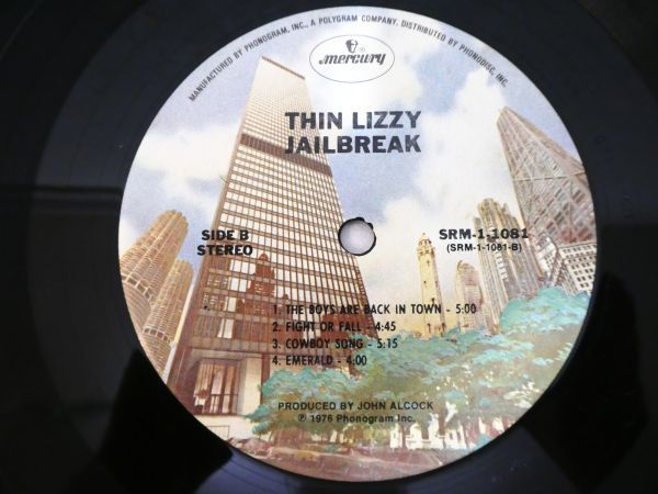 S) THIN LIZZY 「 JAILBREAK 」 LPレコード US盤 SRM-1-1081 @80 (R-53)_画像5