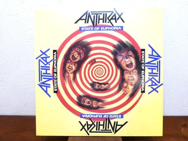 S) ANTHRAX アンスラックス 「 STATE OF EUPHORIA ステート・オブ・ユーフォリア 」 LPレコード 国内盤 R38D-9001～2 @80 (R-14)_画像1