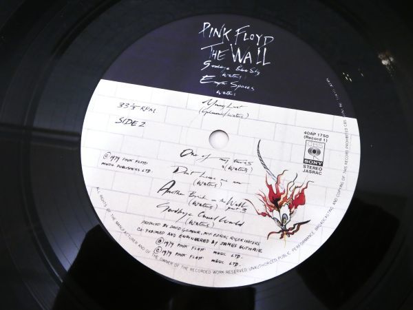 S) PINK FLOYD ピンクフロイド 「 THE WALL ザ・ウォール 」 LPレコード 帯付き 40AP 1750～1 @80 (R-10)_画像8