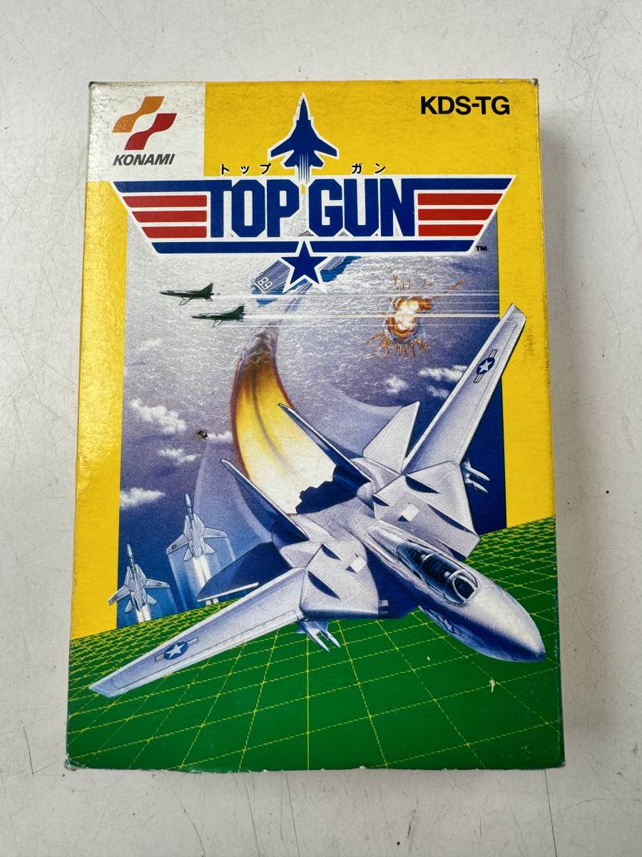 ♪【中古】Nintendo ファミリーコンピュータ 箱 説明書 付き ソフト TOP GUN 任天堂 ファミコン カセット トップガン ＠送料370(1)_画像1