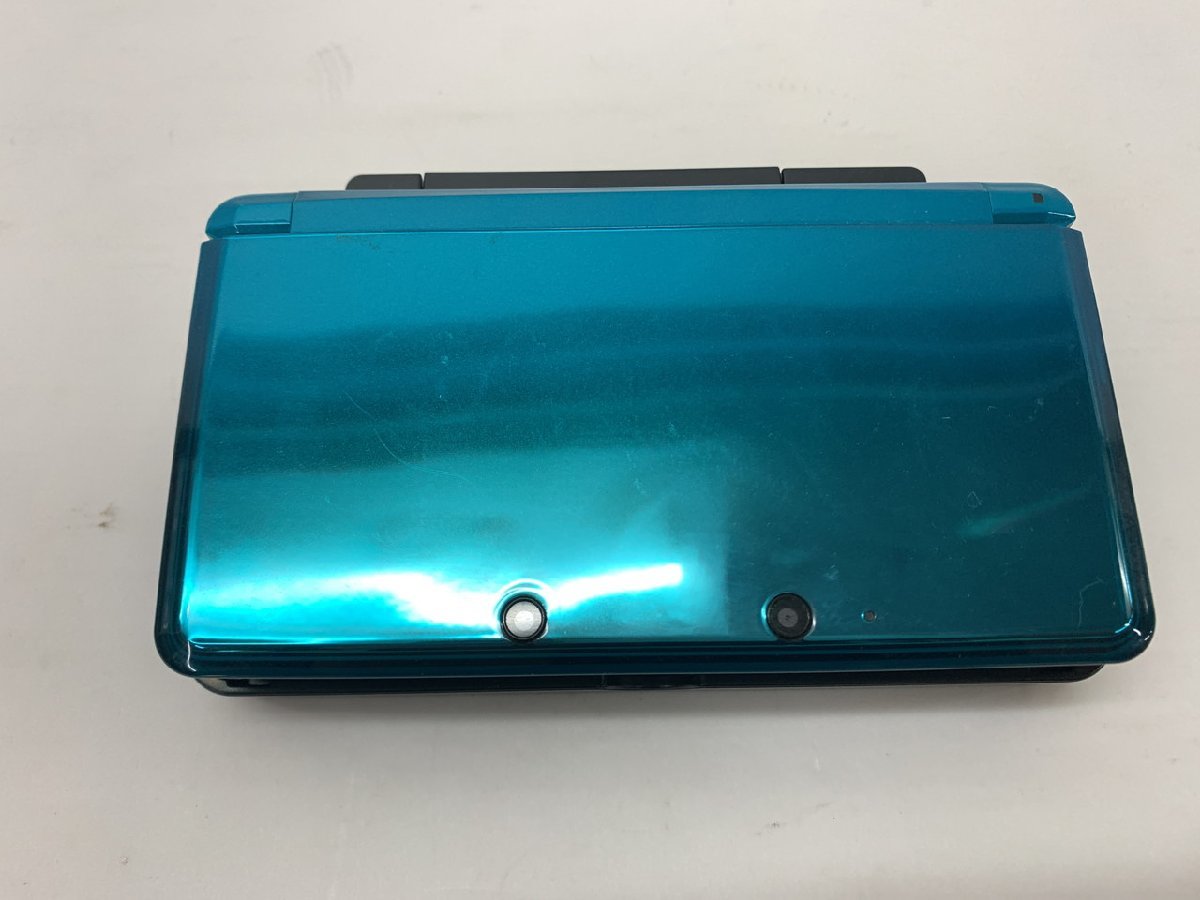 【N-5462】任天堂 Nintendo 3DS アクアブルー 本体 CTR-001(JPN) 初期化済み 通電OK ニンテンドー ゲーム機 現状品【千円市場】_画像3