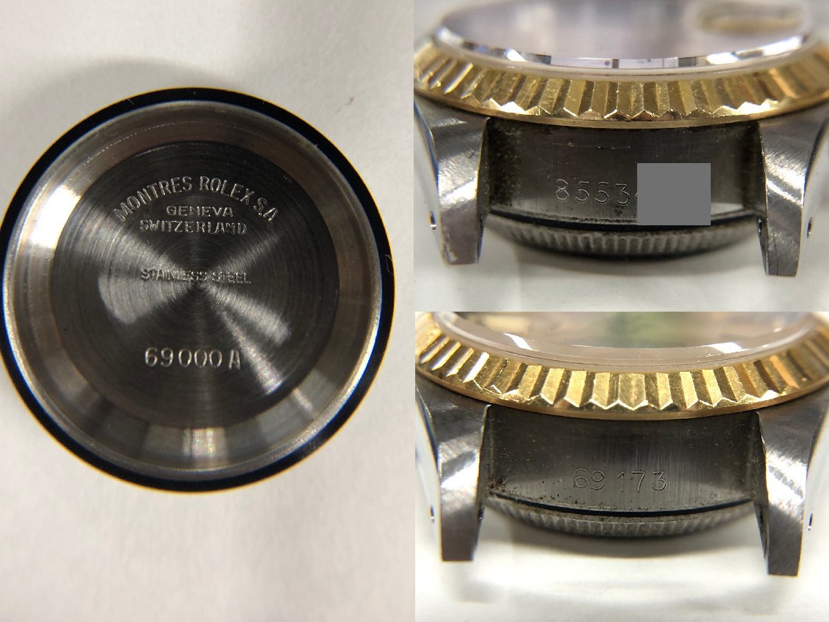 【O-6086】1円 稼動品 ROLEX ロレックス OYSTER PERPETUAL DATE 69000A/2135 オイスターパーペチュアル 84年 自動巻 ジャンク【千円市場】_画像9