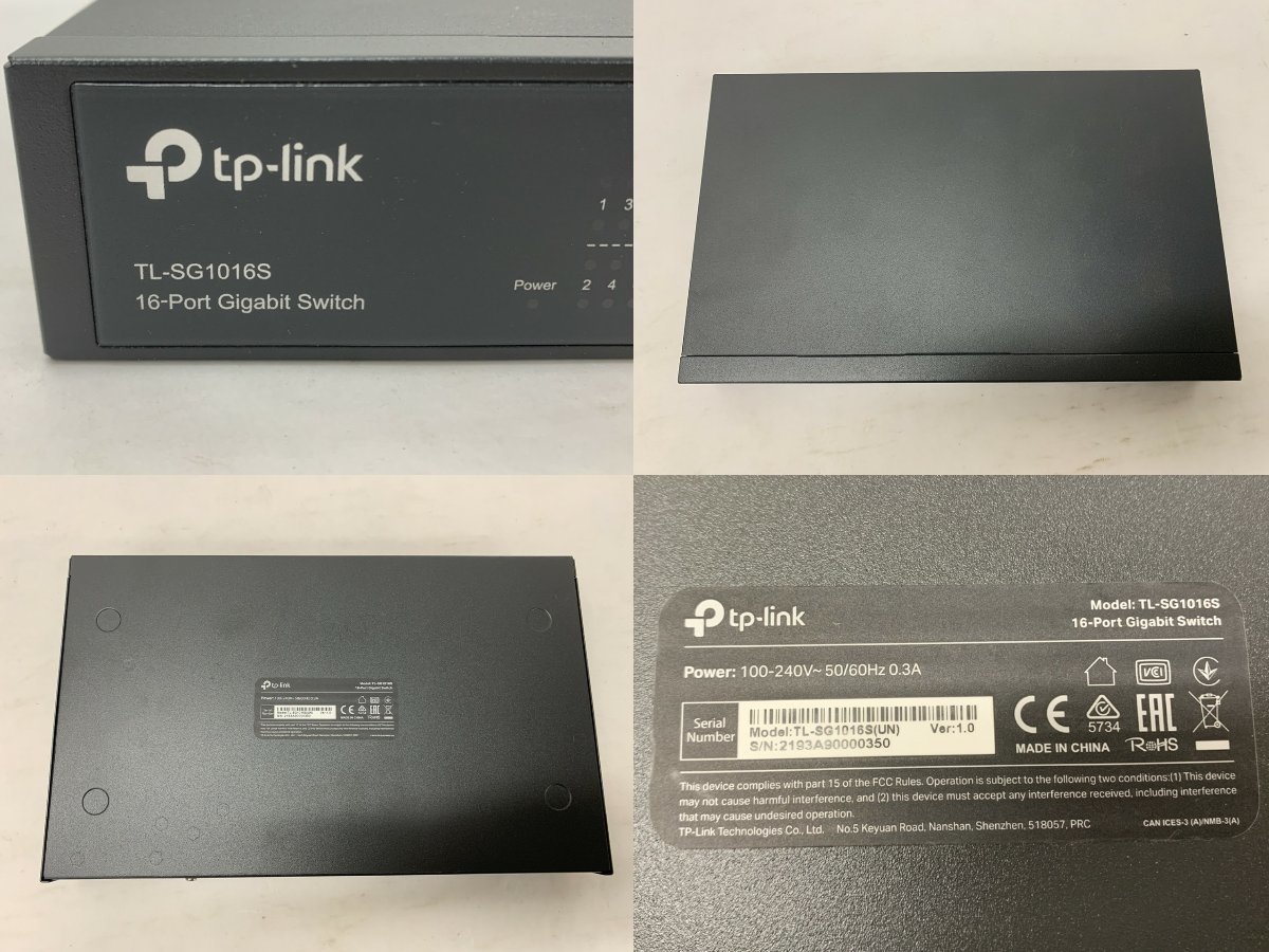 【WR-0008】TP-link 16-Port Gigabit TL-SG1016S ACコード欠品【千円市場】の画像5