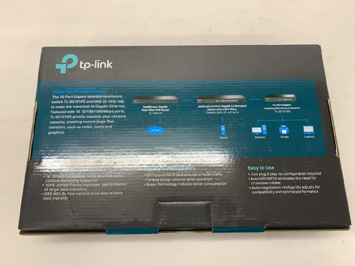 【WR-0008】TP-link 16-Port Gigabit TL-SG1016S ACコード欠品【千円市場】の画像9