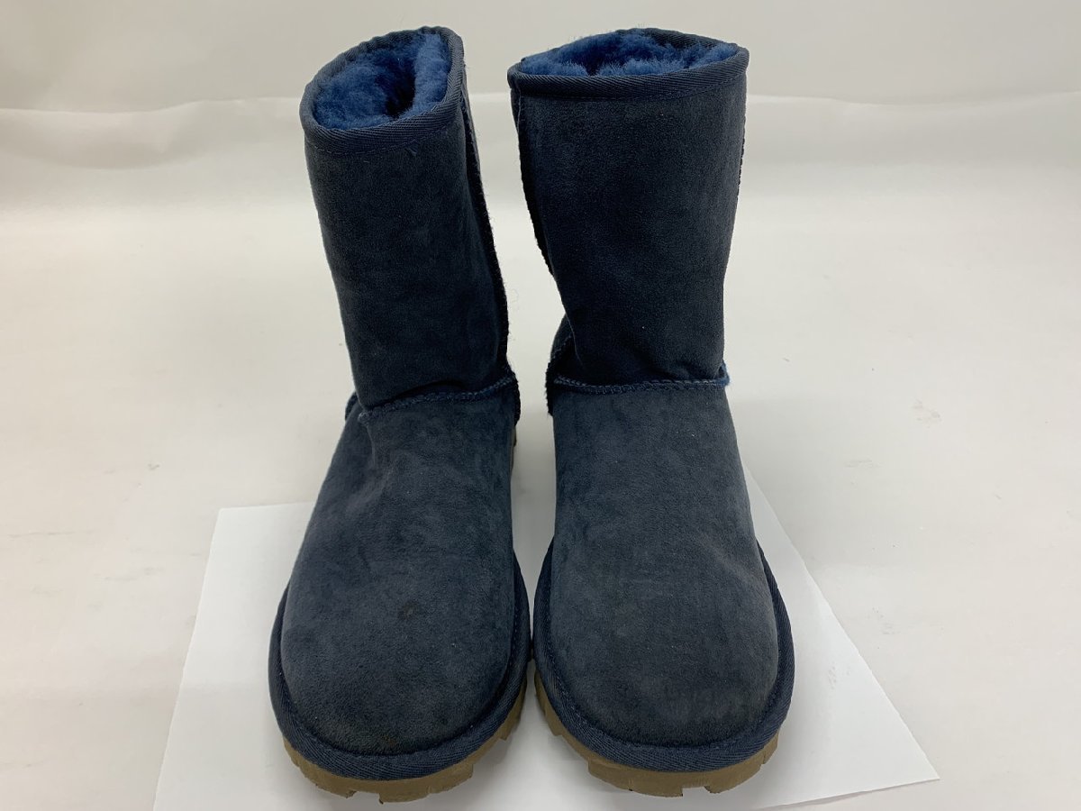 【N2-1128】UGG アグ ムートン ブーツ サイズ US8 JP25cm 靴 シューズ レディース メンズ ネイビー系 現状品【千円市場】_画像2