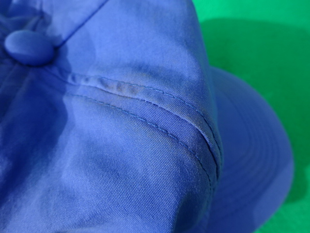 昭和レトロ 農協帽子 JA 茨城中央 農業協同組合 農協 帽子 中古品 フリーサイズ ブルー_汚れ・色褪せ有