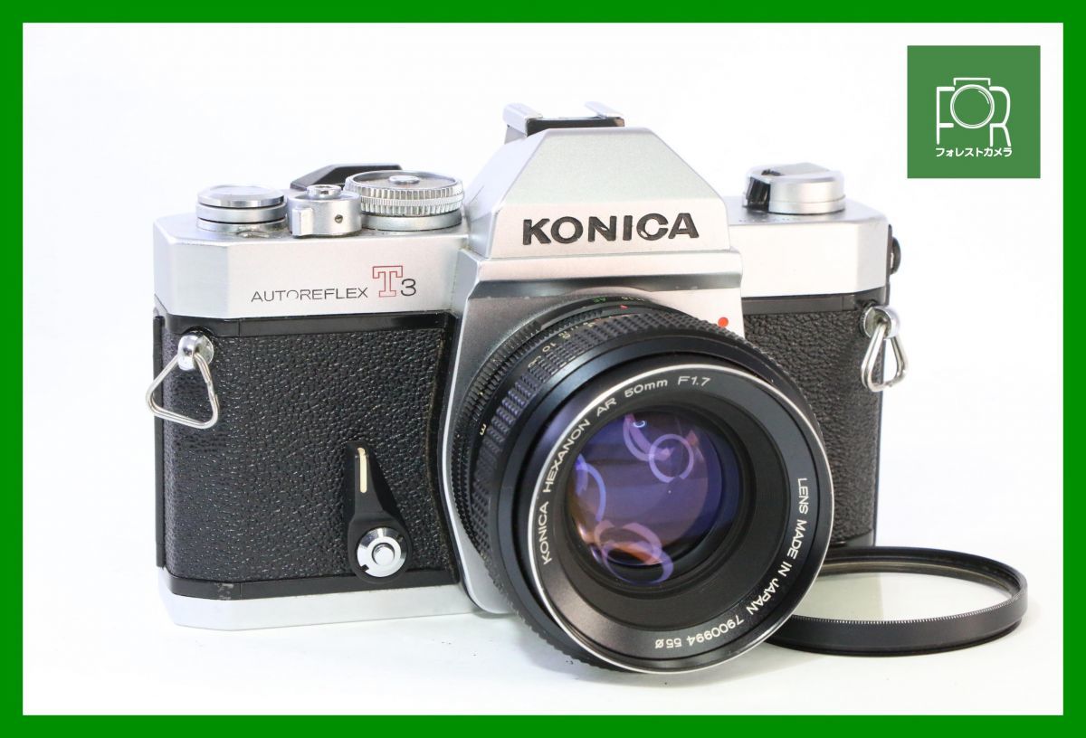 【同梱歓迎】ジャンク■コニカ KONICA AUTOREFLEX T3 ボディ+HEXANON AR 50mm F1.7■KKK1311