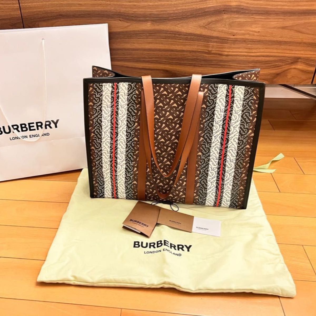 交渉歓迎 超人気Burberryモノグラムトート バーバリー 極美品 保存袋 
