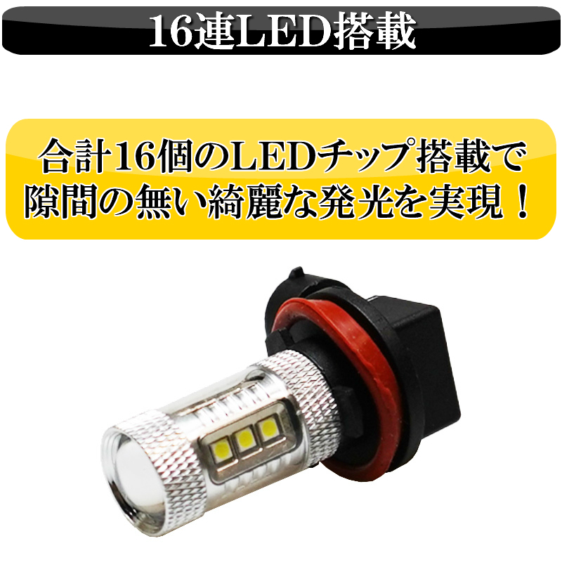 ステップワゴンスパーダ RK5 RP3/GB5 フリード LED フォグランプ H8/H11/H16 ホワイト 白色 車検対応_画像3