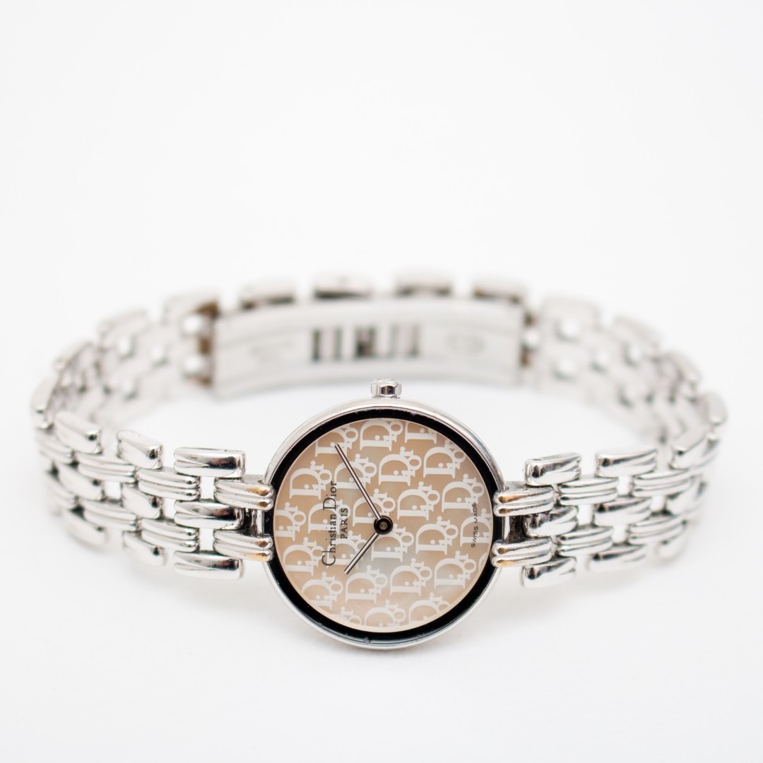 1円スタート Christian Dior バギラ レディース腕時計 D44-120 シェル_画像7