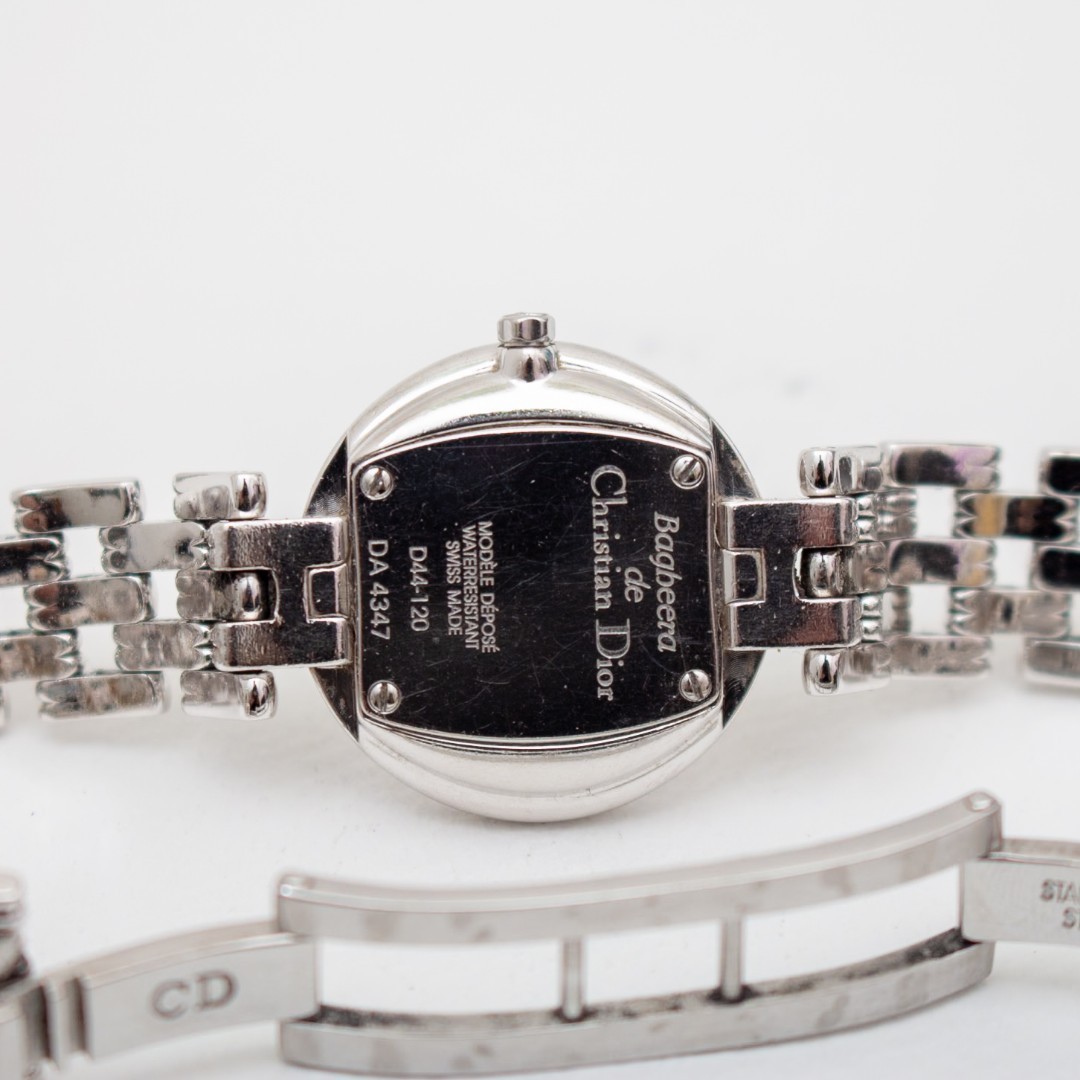 1円スタート Christian Dior バギラ レディース腕時計 D44-120 シェル_画像9