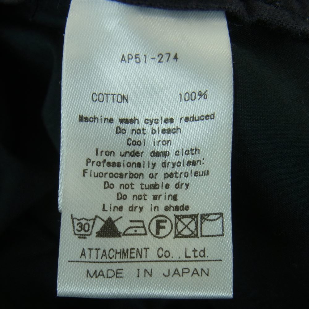 ATTACHMENT Attachment AP51-274 кнопка fly хлопок распорка брюки сделано в Японии оттенок черного 1[ б/у ]