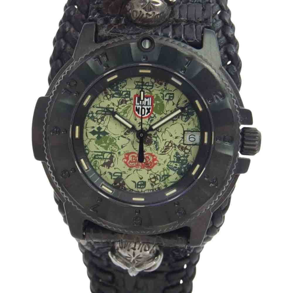 BILL WALL LEATHER ビルウォールレザー × LUMINOX ギャランティ付属 V2 CAMO ルミノックス別注 2グッドラックスカル 時計【中古】_画像1