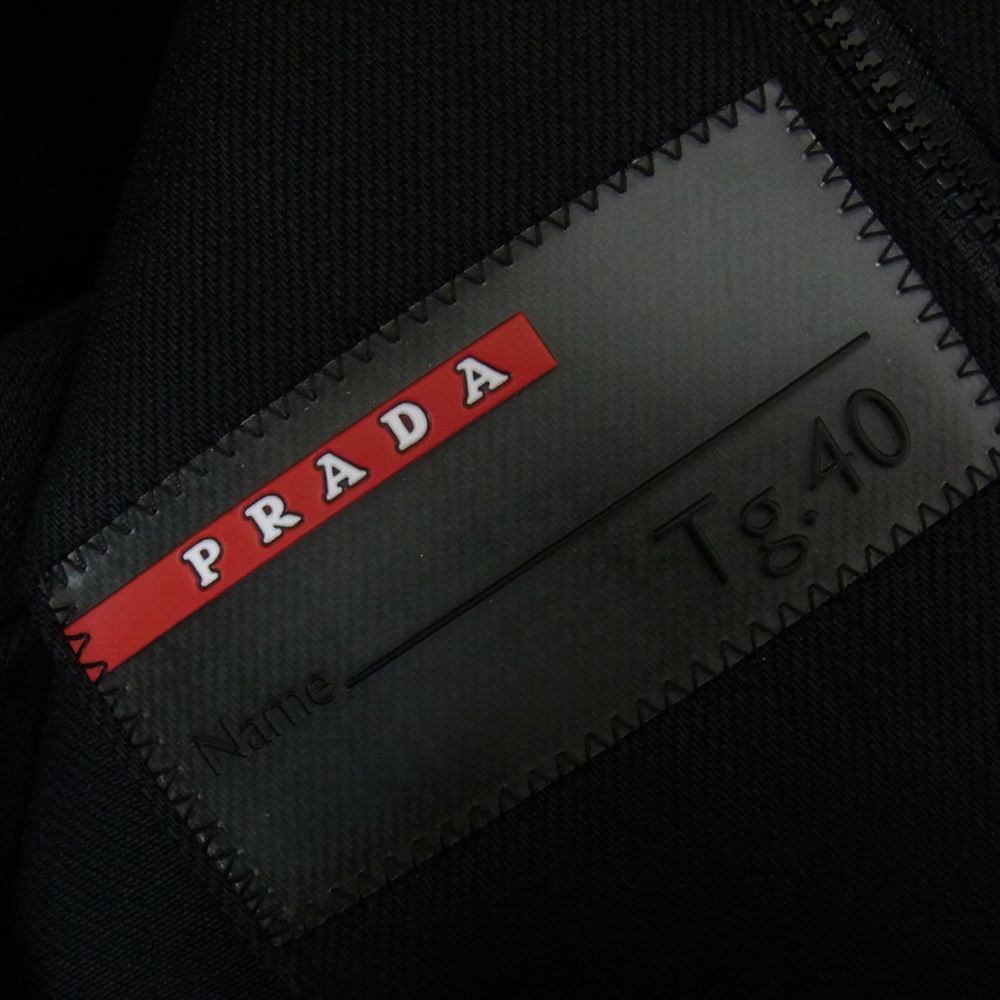 PRADA プラダ SPORT ジップアップ ショート ジャケット ブラック系 40【中古】_画像4