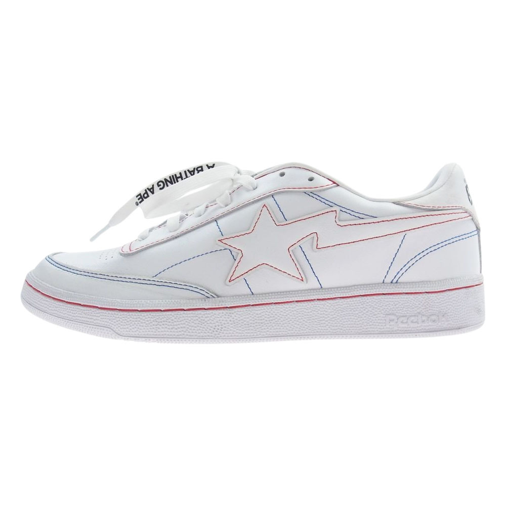 Reebok リーボック 1Y3501 × A BATHING APE アベイシングエイプ Bape ベイプ Club C クラブシー スニーカー 28cm【美品】【中古】