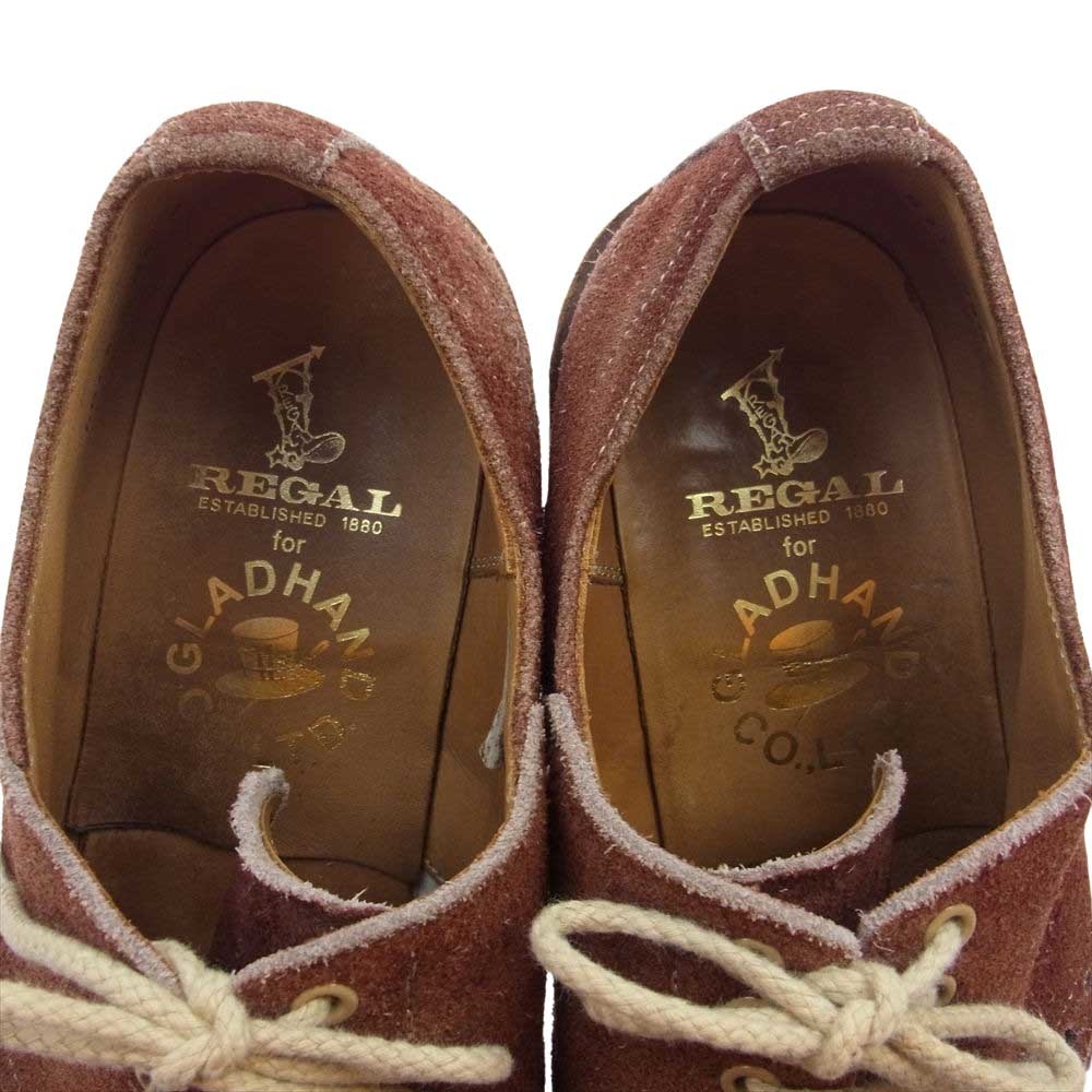 BY GLADHAND バイグラッドハンド × REGAL リーガル SADDLE SUEDE スエード サドル シューズ ブラウン系 26【中古】_画像5