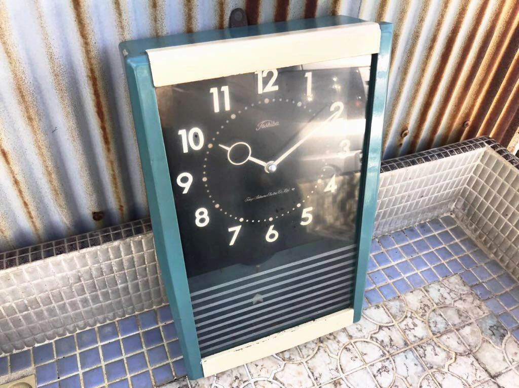日本メーカー保証付き TOSHIBA 乾電池振り子時計 昭和40年代 