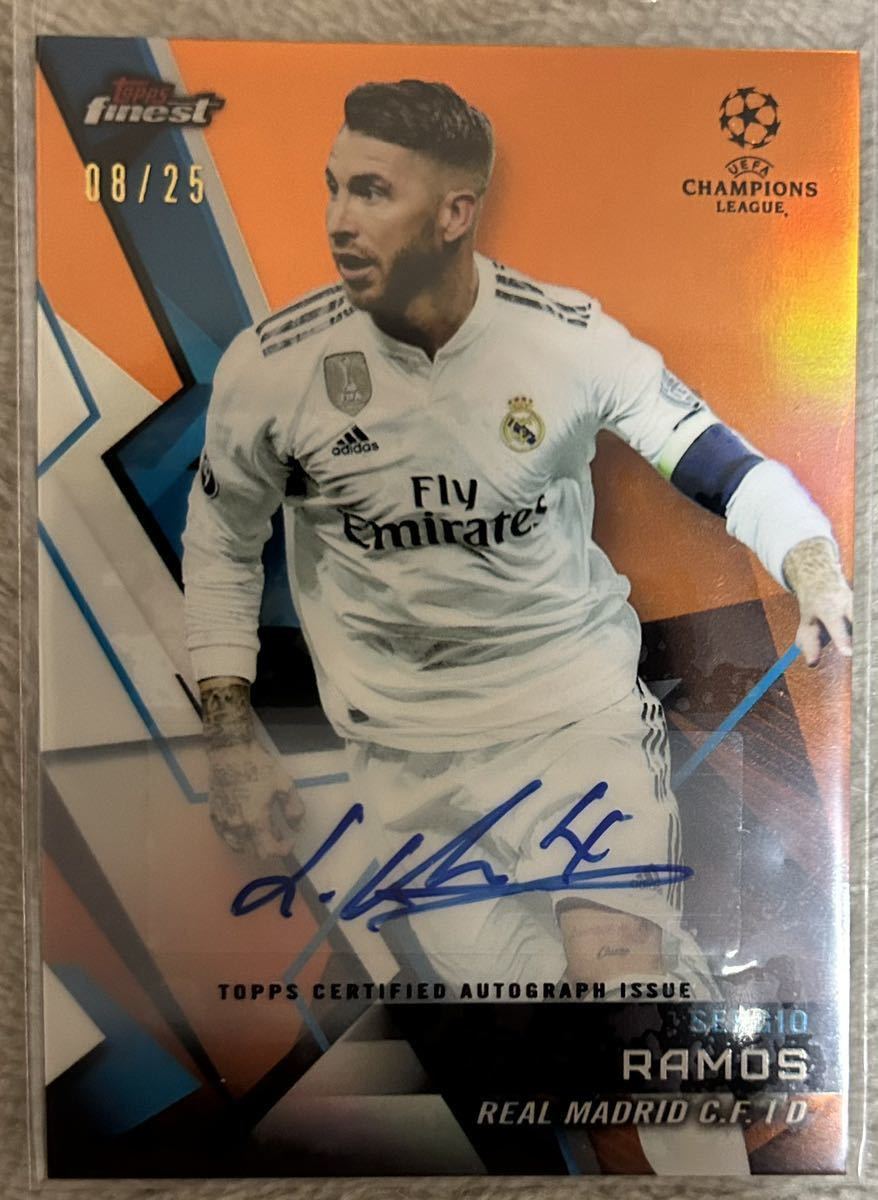 TOPPS FINEST CERTIFIED AUTOGRAPH ISSUE SERGIO RAMOS REAL TOPPS FINEST CERTIFIED AUTOGRAPH ISSUE SERGIO RAMOS REAL