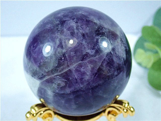 天然～愛の守護石～夢幻紫水晶アメジスト丸玉177-175G1-65G03b_画像2
