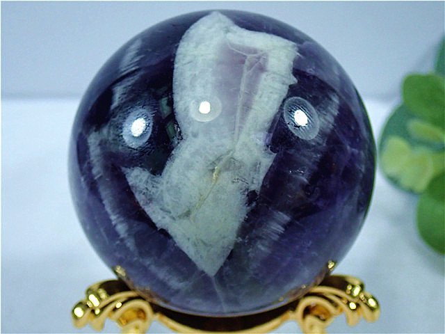 天然～愛の守護石～夢幻紫水晶アメジスト丸玉177-175G1-65G03b_画像3