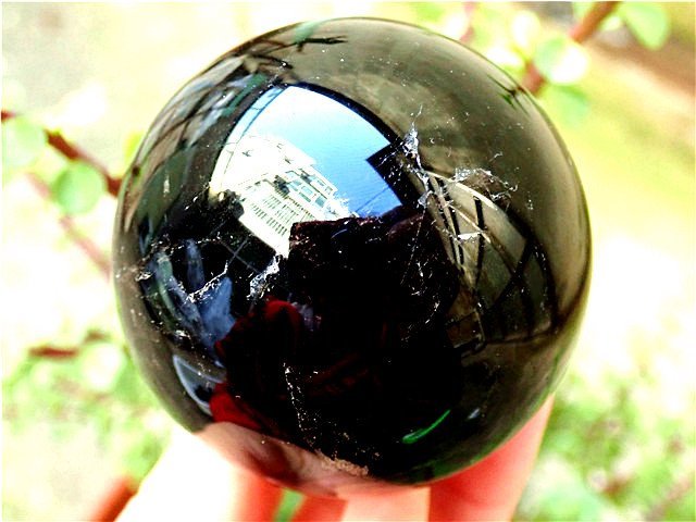 AAA級【魔除け】天然モリオン黒水晶丸玉178C1-YS-23C15Z_画像3