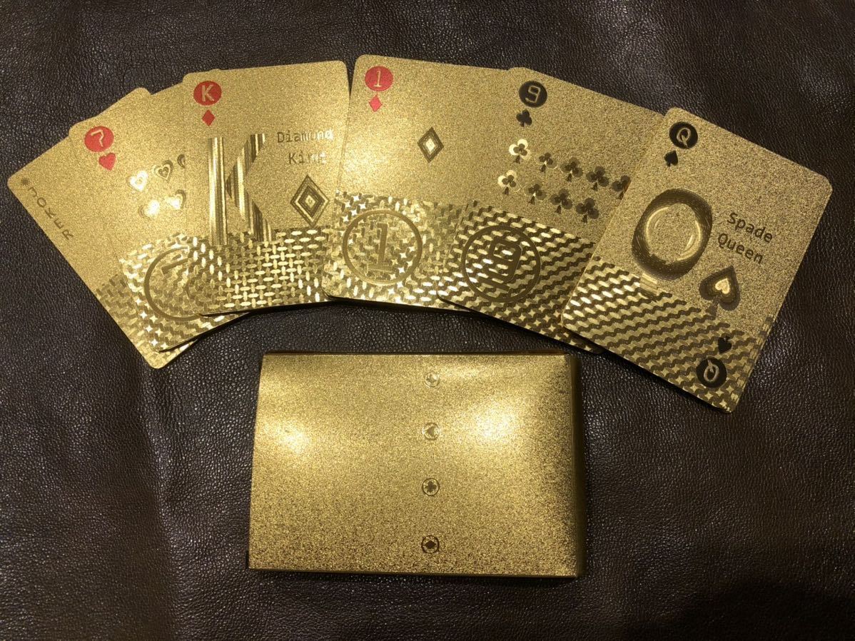 【ブラック】高級 豪華 トランプ プレイングカード カード マジック 手品 パーティー テーブルゲーム ポーカー プラスチック 新品未開封_画像1