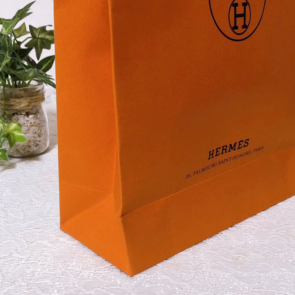 エルメス 「HERMES」ショッパー ミニ封筒付き (3037) 正規品 紙袋 ショップ袋 ブランド紙袋 財布箱サイズ 21×28.5×8.5cm  折らずに配送