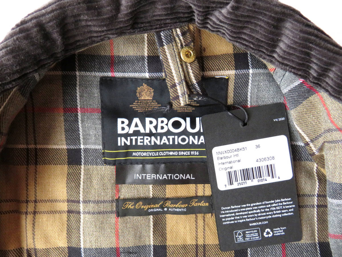 キャンペーン価格 新品 Barbour バブアー インターナショナル ジャケット ブラック 36 AW22 International Original Wax MWX0004 2ワラント_画像10