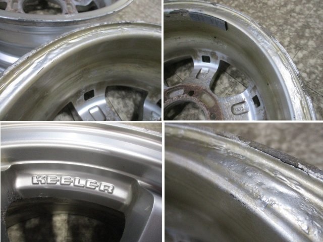 15x6J +33 6H/139.7 ハブ径約110㎜ Weds【4本セット】KEELER ジャンクパーツ【個人宅発送不可商品】_画像6