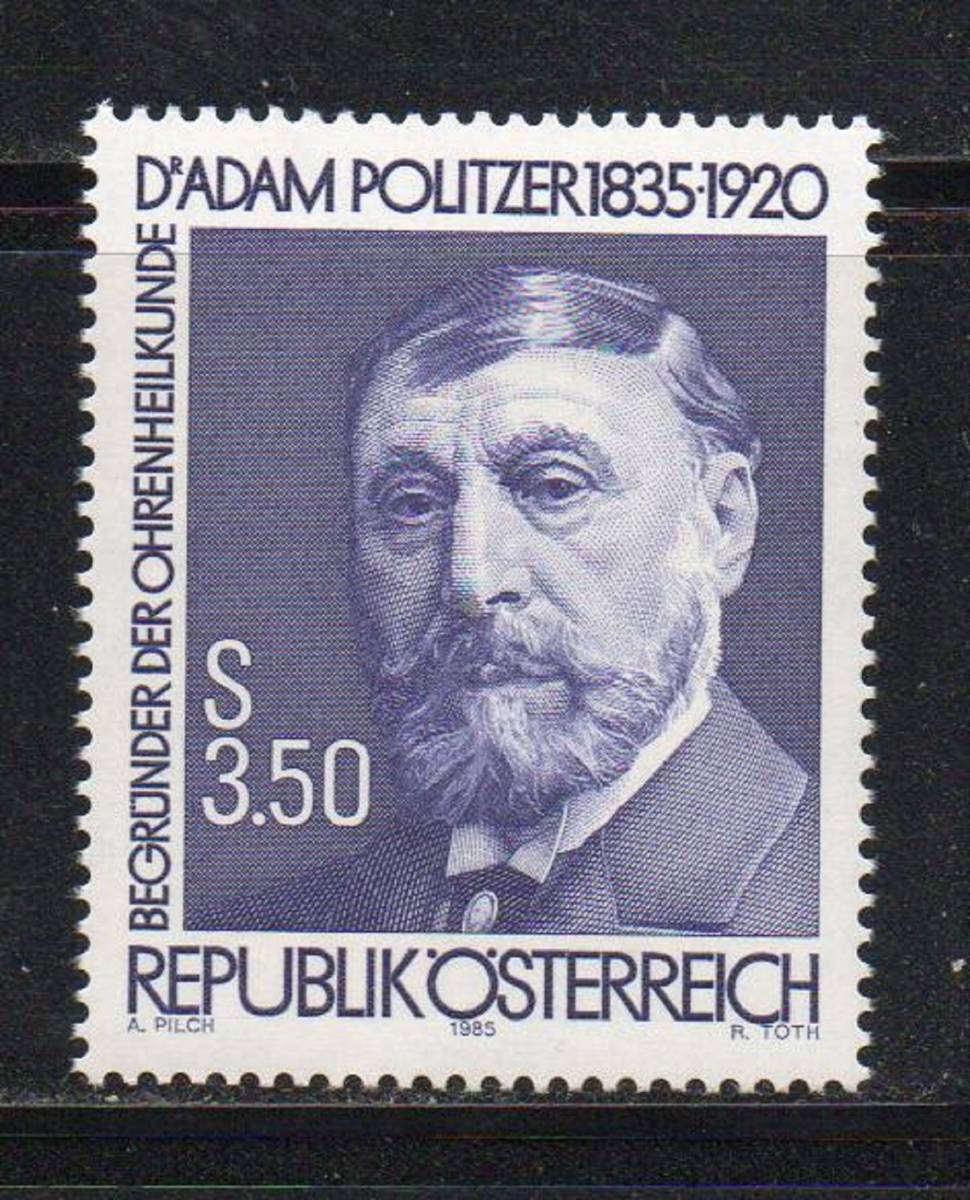 《a-293》オーストリア / 1985年・医師 アダム・ポリツェル（ヒンジ無・未）_画像1