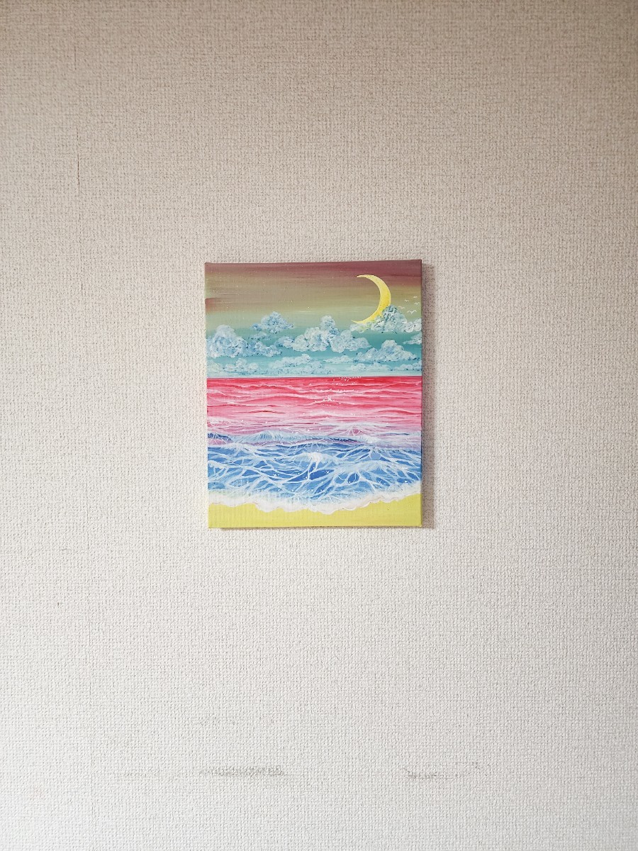 海　絵　風景画　アート　アクリル絵の具　一点物　原画_画像7