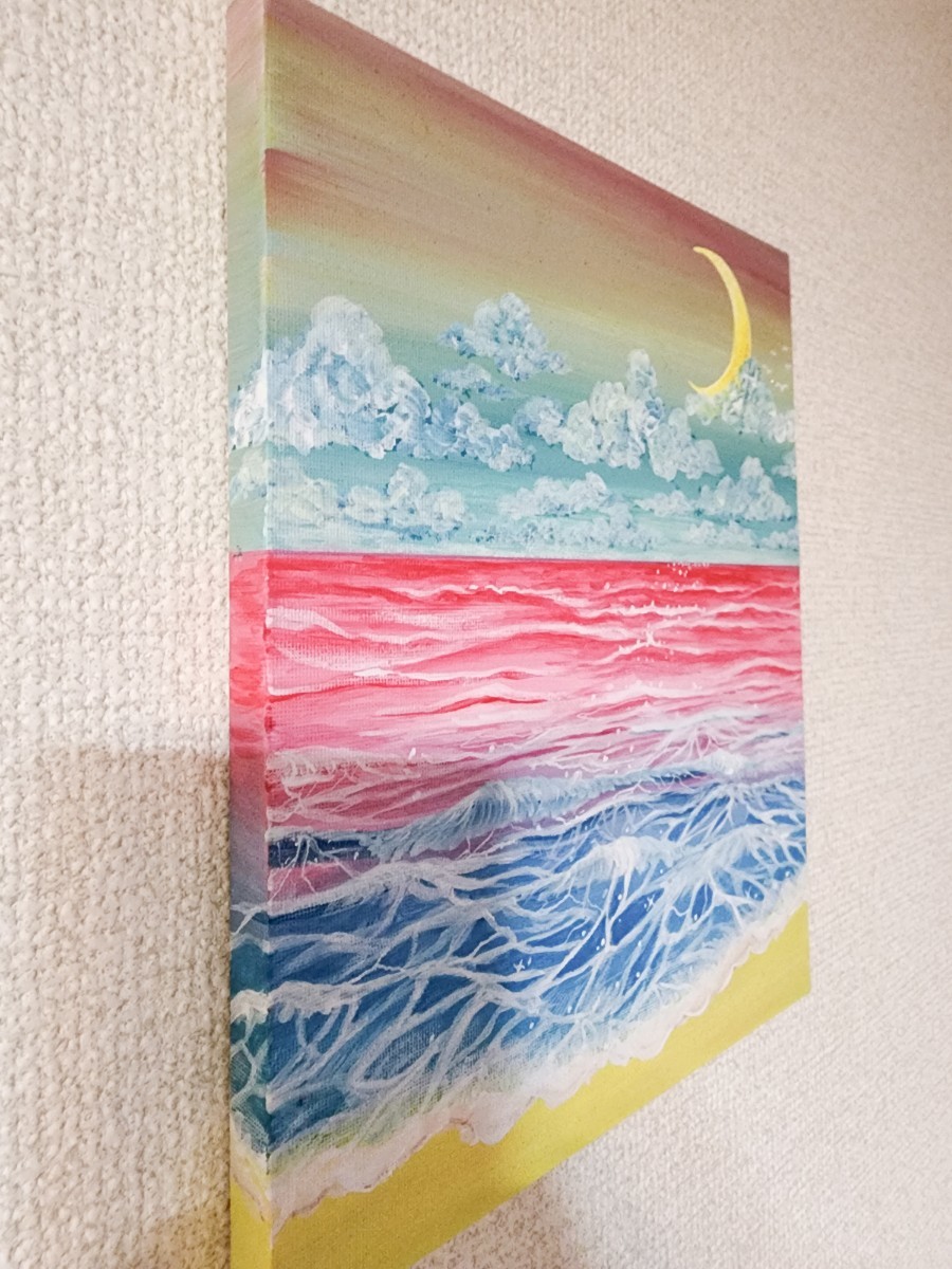 海　絵　風景画　アート　アクリル絵の具　一点物　原画_画像4