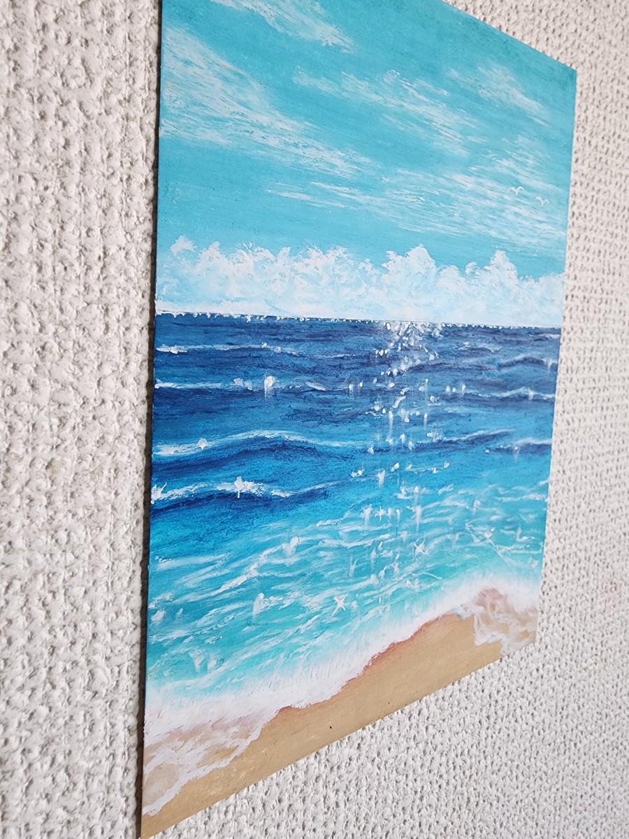 海　絵　風景画　アート　パステル画　癒し