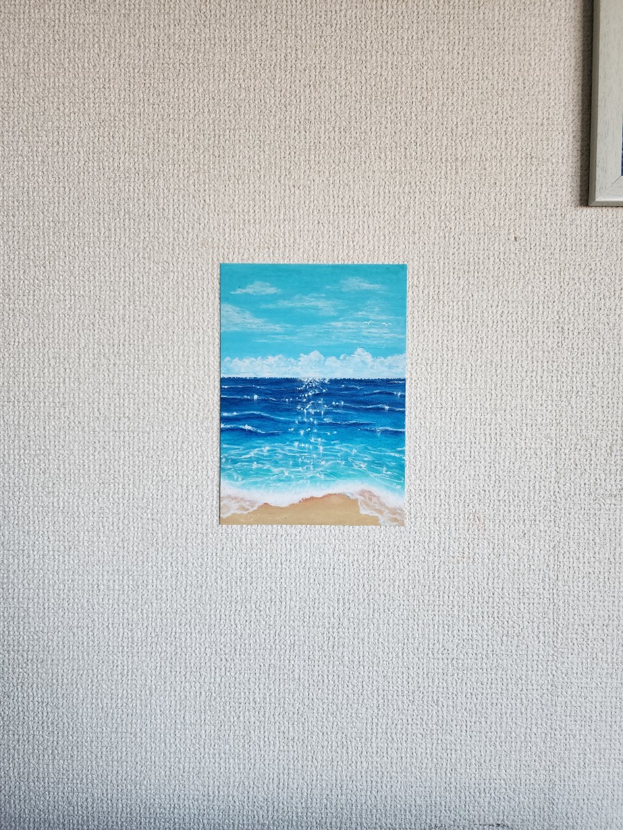 海　絵　風景画　アート　パステル画　癒し