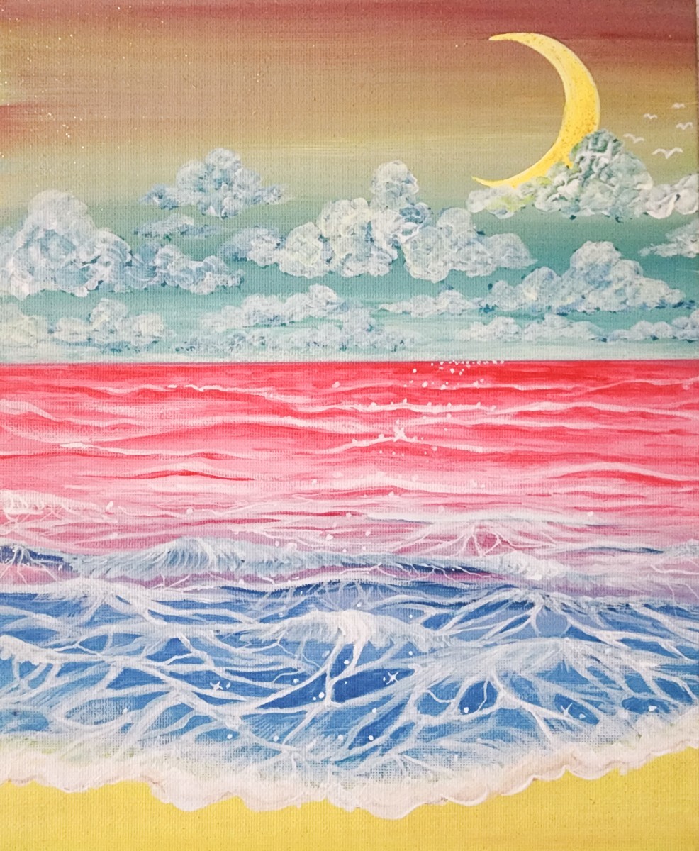 海 絵 風景画 アート アクリル絵の具 一点物 原画|Yahoo!フリマ 海 絵 風景画 アート アクリル絵の具 一点物 原画|Yahoo!フリマ