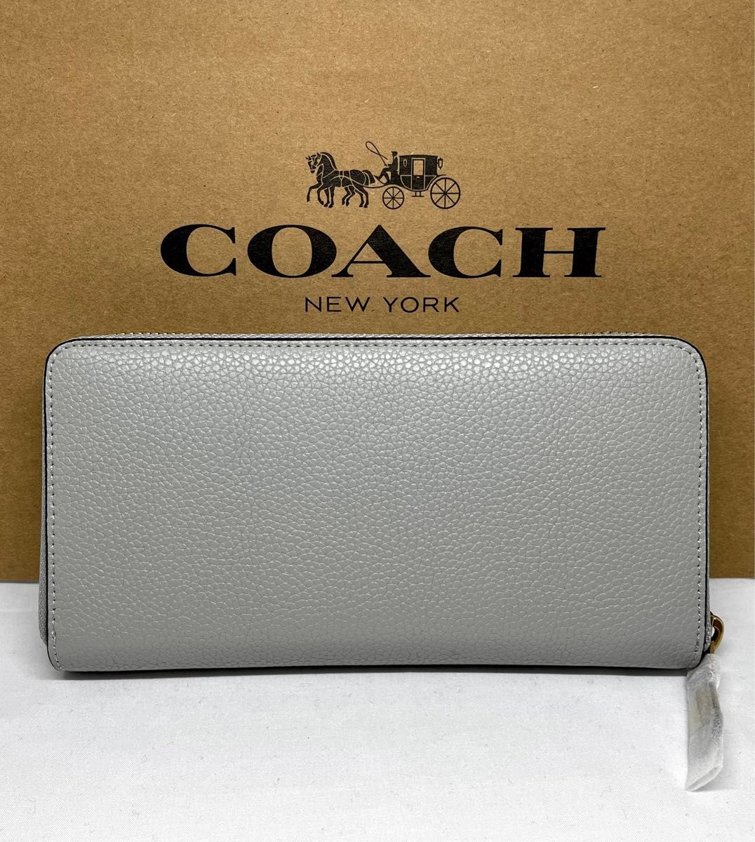 コーチ COACH 長財布 ラウンドファスナ グレー 新品|Yahoo!フリマ(旧