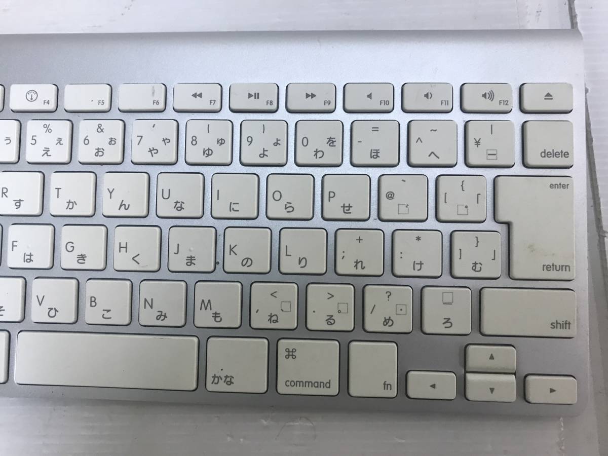 浜/Apple/ワイヤレスキーボード/A1314/2009年/動作未確認/入力機器/本体のみ/マウス無し/汚れ有り/ホワイト/アップル/12.21-123TY_画像3