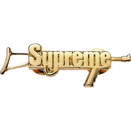 新品 17SS Supreme Automatic Pin マシンガン ピンバッジ_参考写真