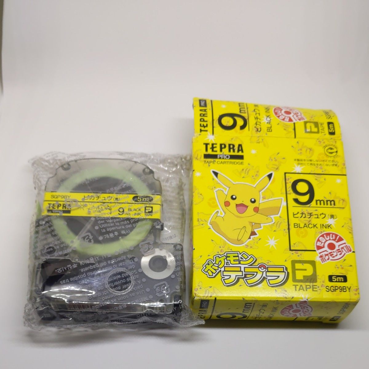 テプラPROテープ ポケモン ピカチュウいっぱい 9ミリ 廃盤品 未 テプラPROテープ ポケモン ピカチュウいっぱい 9ミリ 廃盤品 未