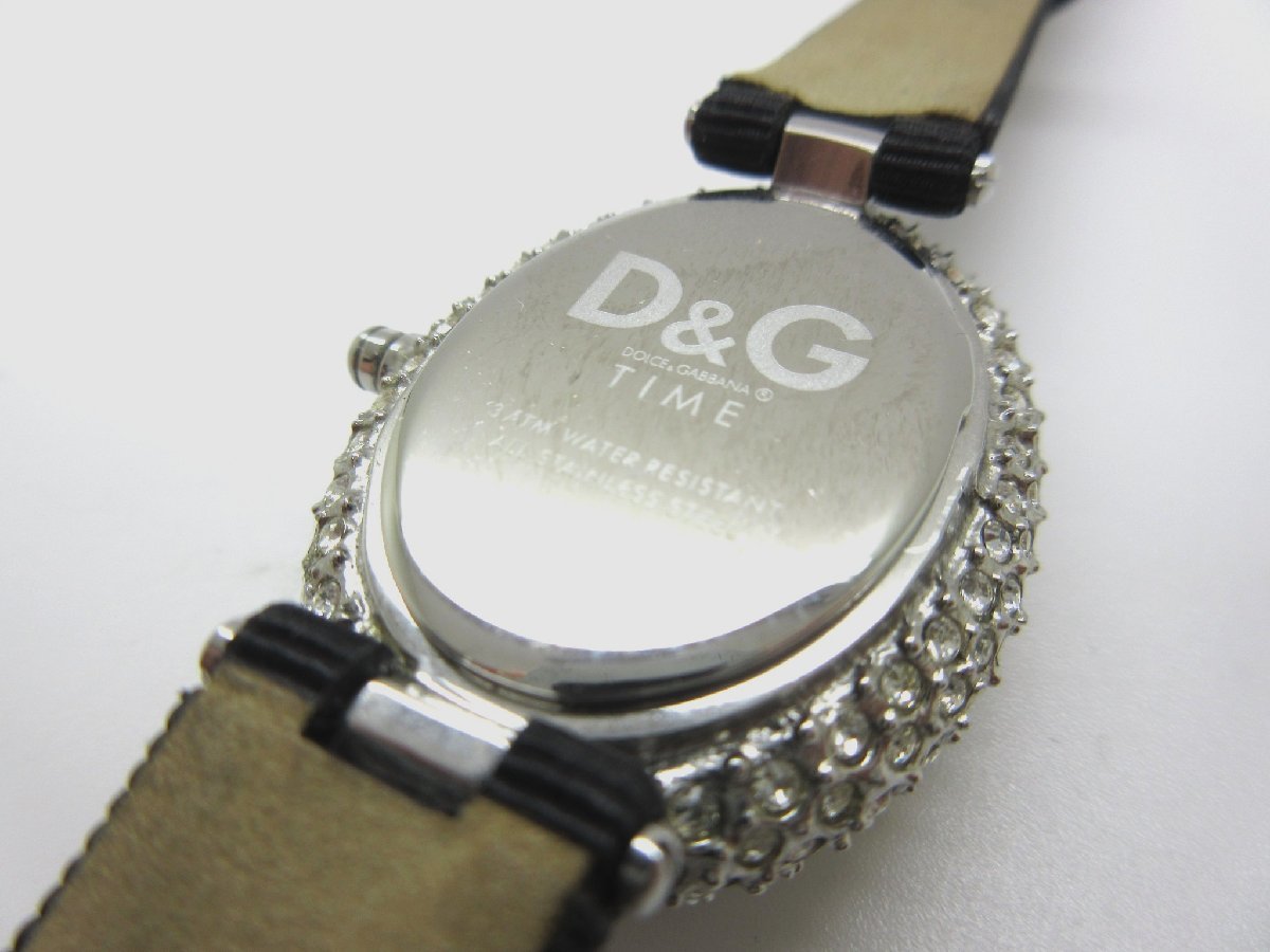 ★D&G ラインストーン レディース腕時計 TIME 不動 ジャンクの画像10