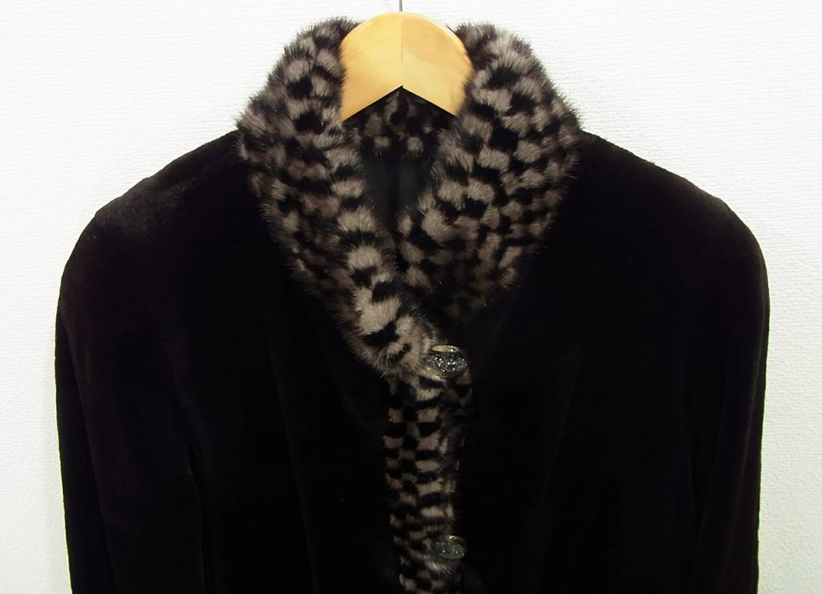 SALE быстрое решение. бесплатная доставка мех двусторонний обрезка стриженая норка пальто чёрный свободный F Damier рисунок черный легкий блузон женский жакет 