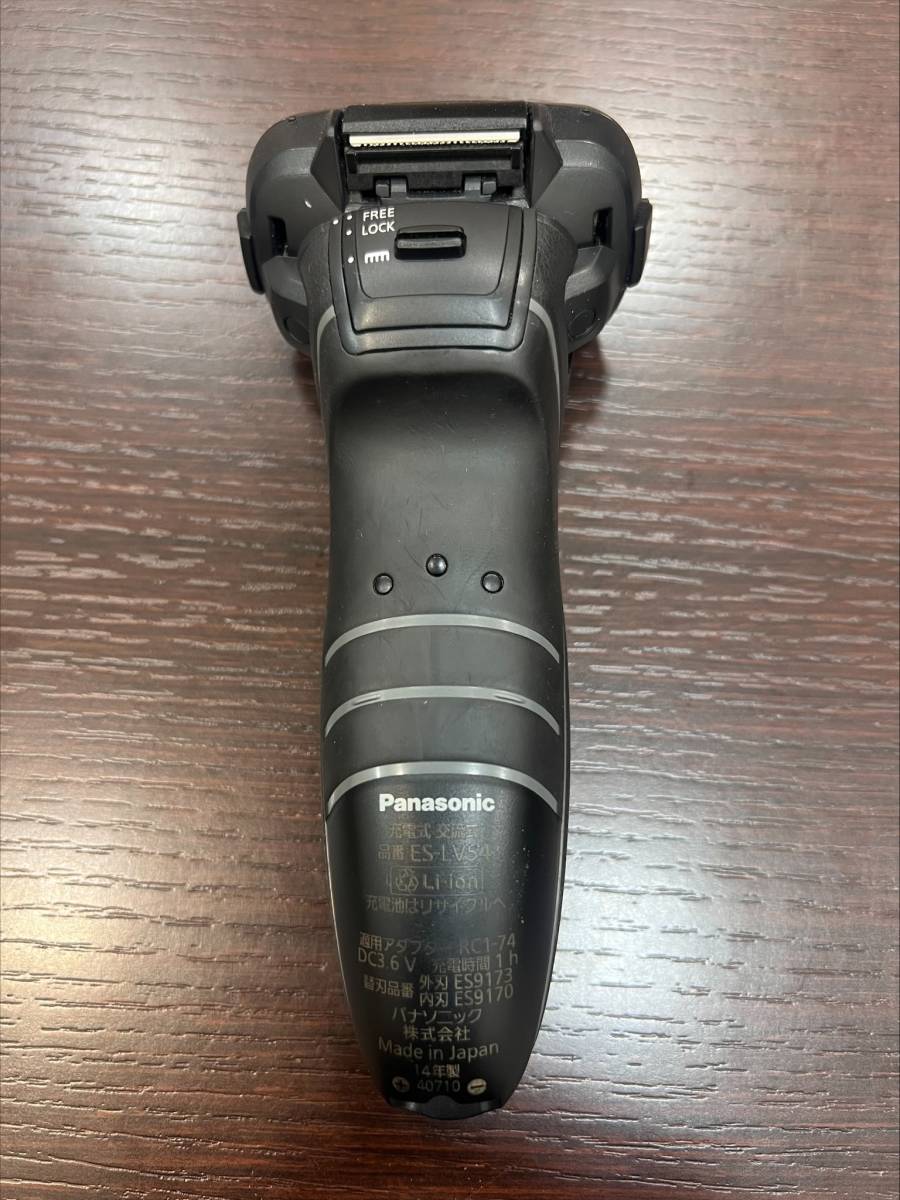 14199 【中古】 Panasonic メンズシェーバー 5枚刃 ES-LV54-K 黒 通電