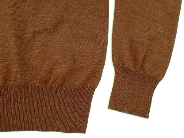 [ new goods unused ]BALLANTYNE aspidistra Thai n*Italy*50* wool high gauge knitted crew neck sweater * fox Brown 