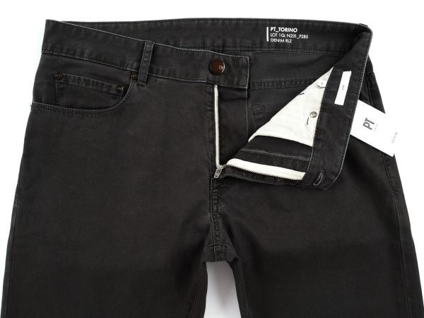 【新品未使用】PT Torino Denim ピーティートリノ◆PT05◆33◆JAZZ◆ガーメントダイ チャコールグレー スリム ストレッチ デニム パンツ_画像6