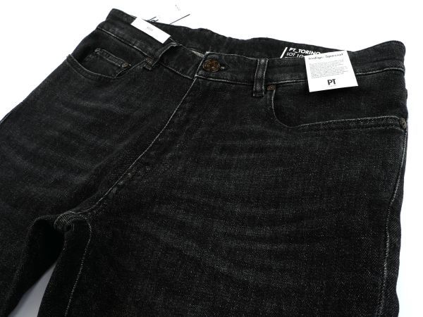 【新品未使用】PT Torino DENIM ピーティートリノ◆PT05◆32◆ROCK◆ブラックデニム ウオッシュド スリム ストレッチ デニム パンツ_画像3