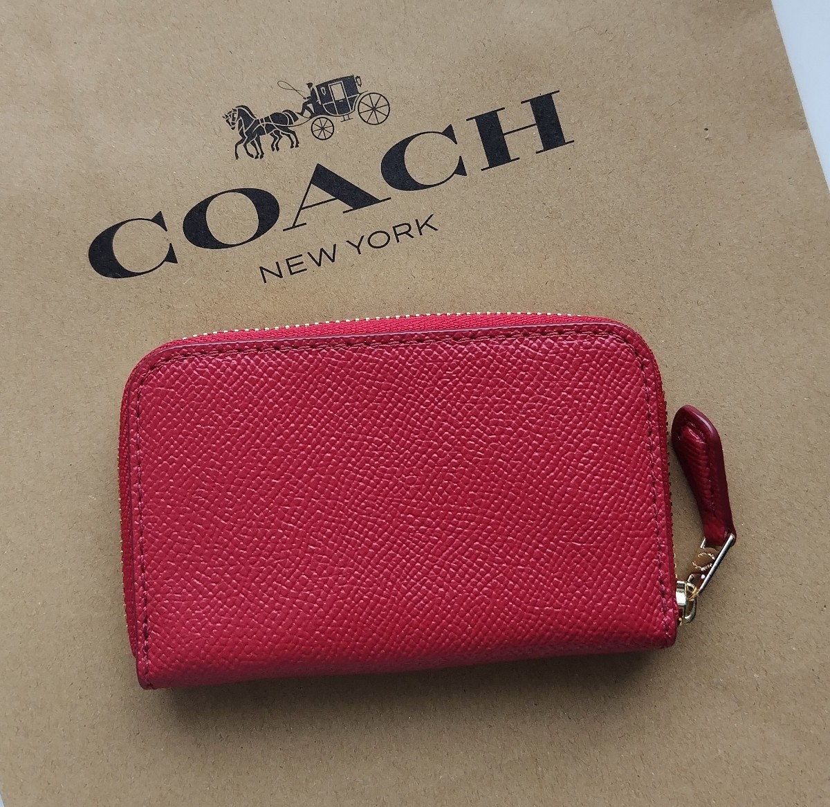 【新品】coach コーチ コインケース　小銭入れ　レッド