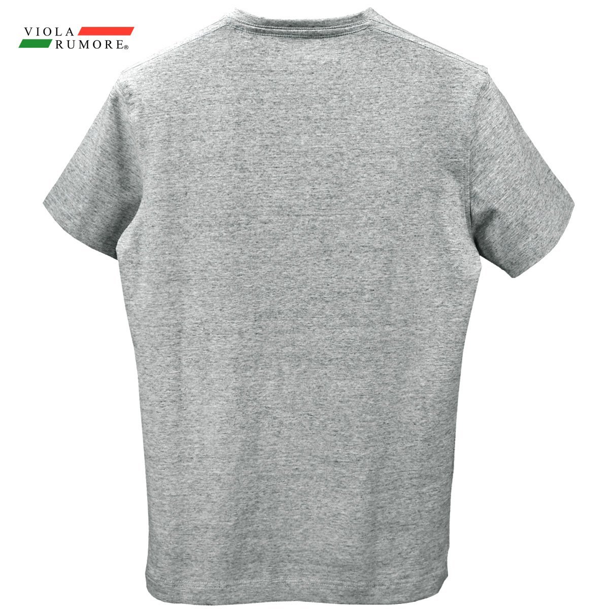 11372-gy VIOLA rumore ヴィオラルモーレ ビオラ 無地Tシャツ Vネック 細身 半袖Tシャツ mens メンズ(グレー灰) L シンプル メール便可_画像6