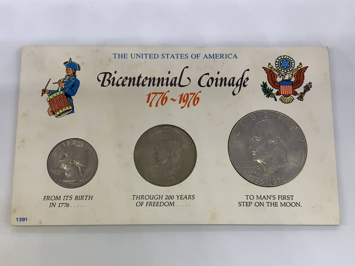 ★アメリカ合衆国 建国200周年記念 記念硬貨 3枚セット 1776-1976 ①の画像1