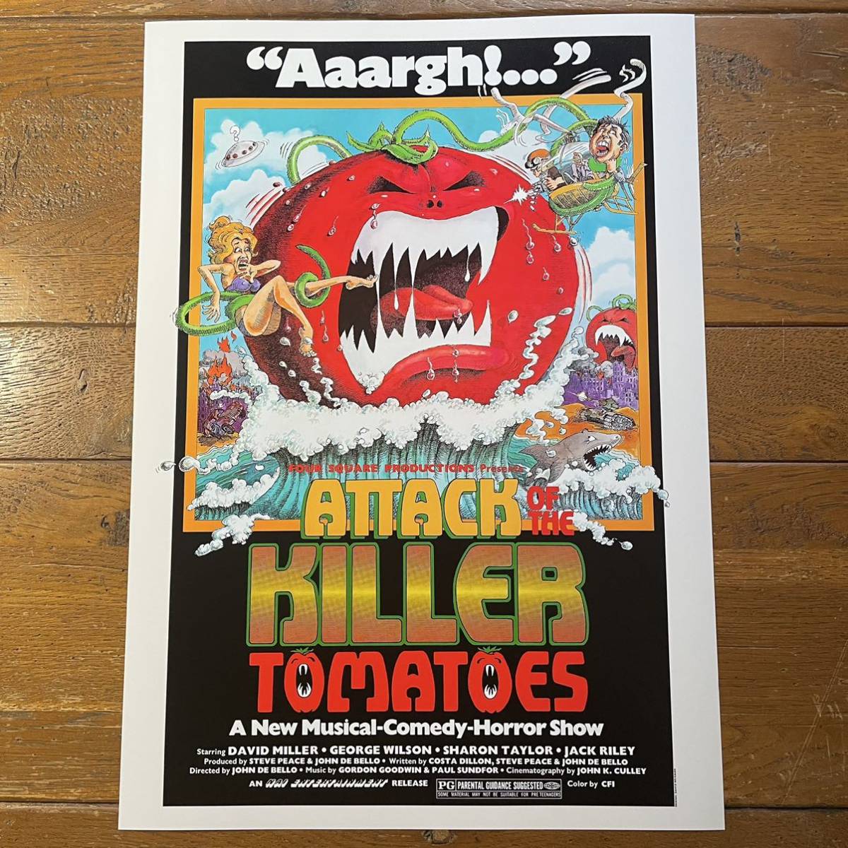 北米版ポスター『アタック・オブ・ザ・キラー・トマト』（Attack of the Killer Tomatoes!）_ポスターサイズ：42cm × 29.7cm